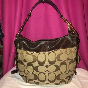 Coach Large Zoe Signature Canvas Tote Purse